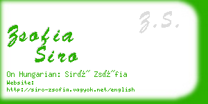 zsofia siro business card